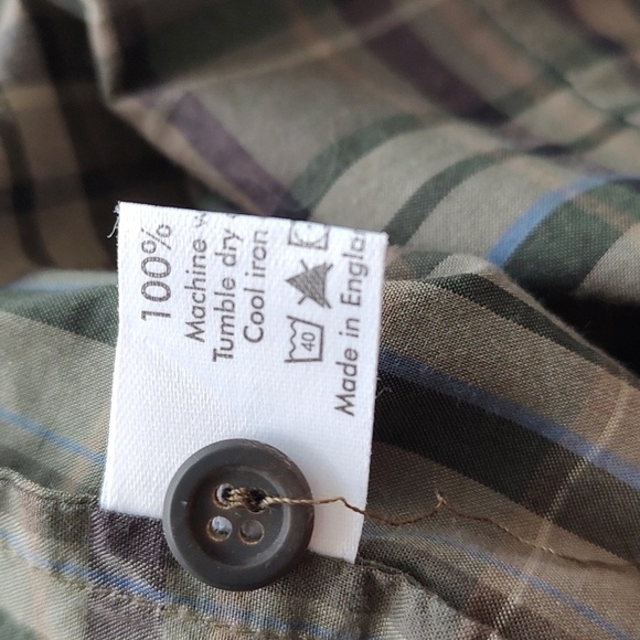 ESKANDAR Plaid Blouse Cotton Sz 0 Mandarin Collar - Picture 8 of 9